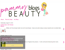 Tablet Screenshot of pammyblogsbeauty.com